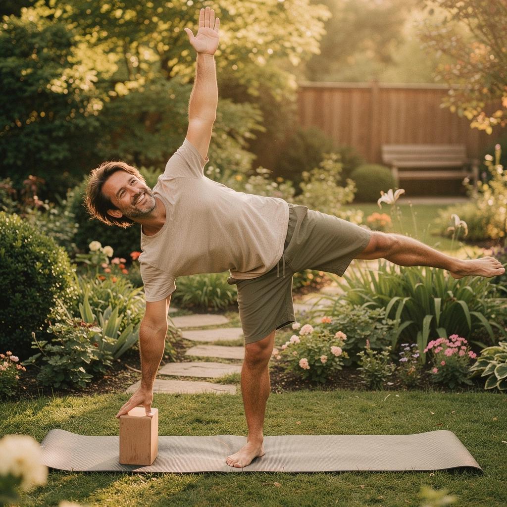 Practicantes de yoga en la playa disfrutando de la brisa marina.